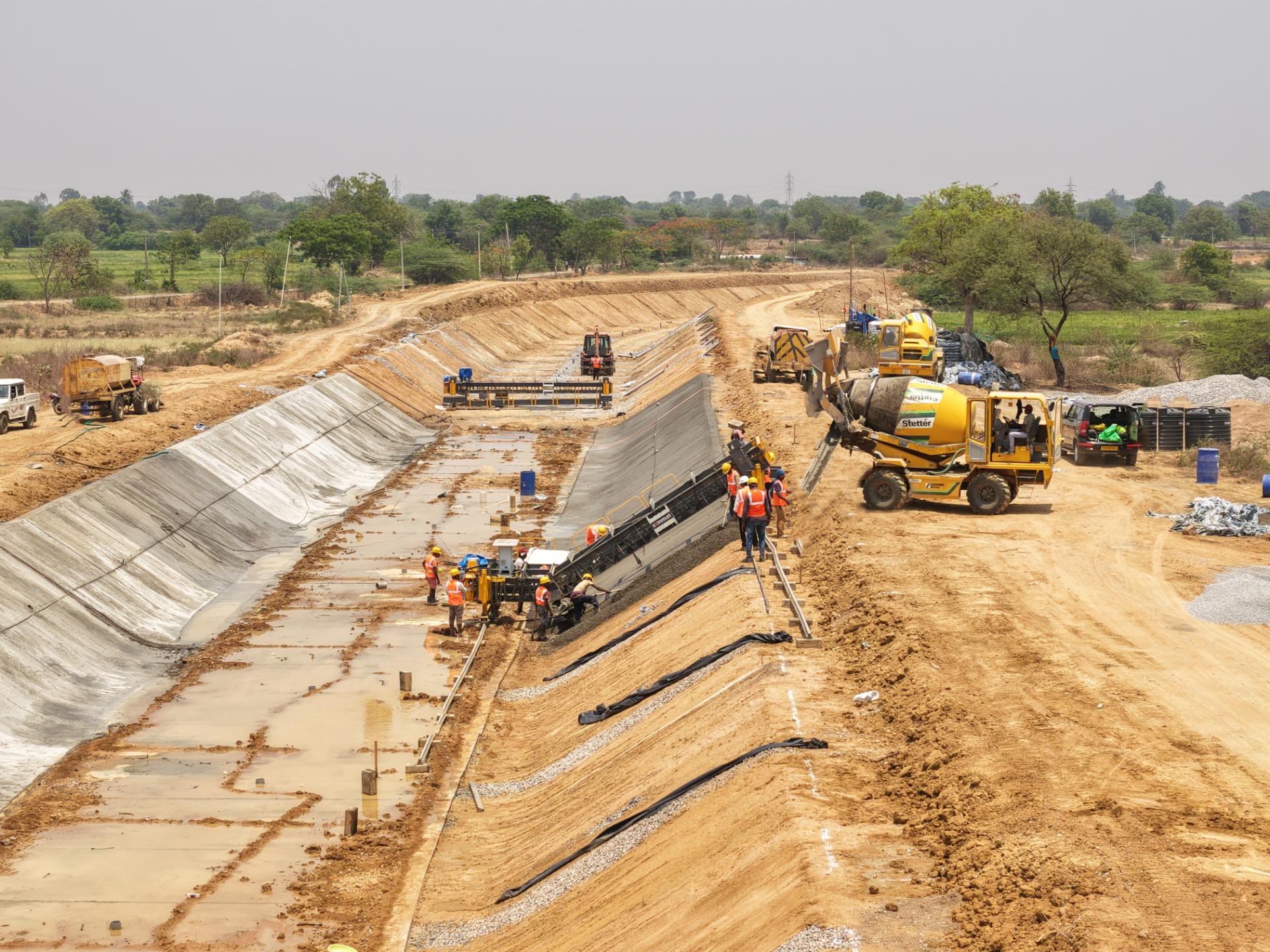 Canal Lining Construction