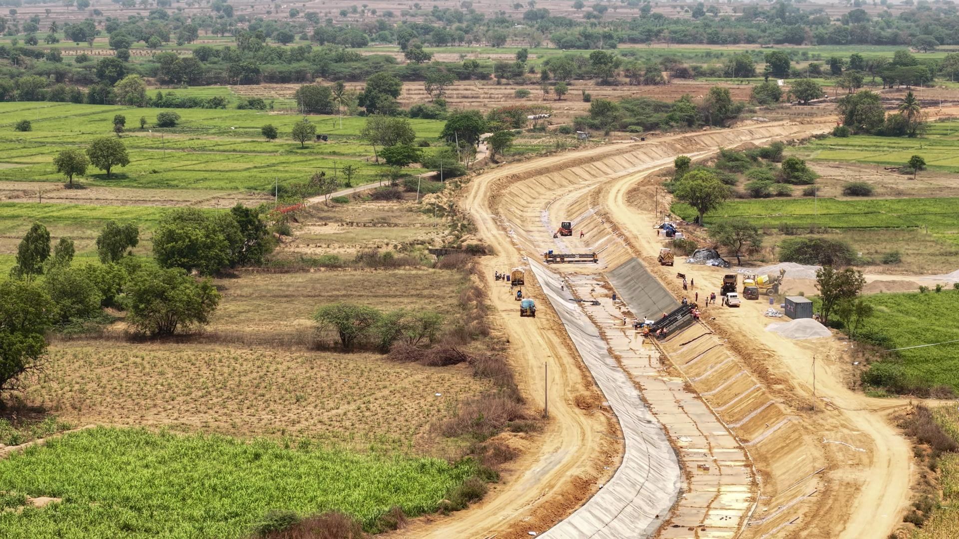 Canal Lining Progress